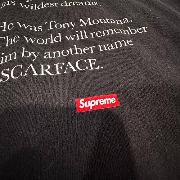Supreme Scarface Split Tee - Size X-Large - Black - Used - Picture 8 of 9
